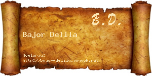 Bajor Delila névjegykártya
